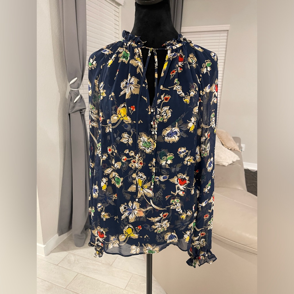 Veronica Beard Antonette Floral Silk Top & Cami Us 6